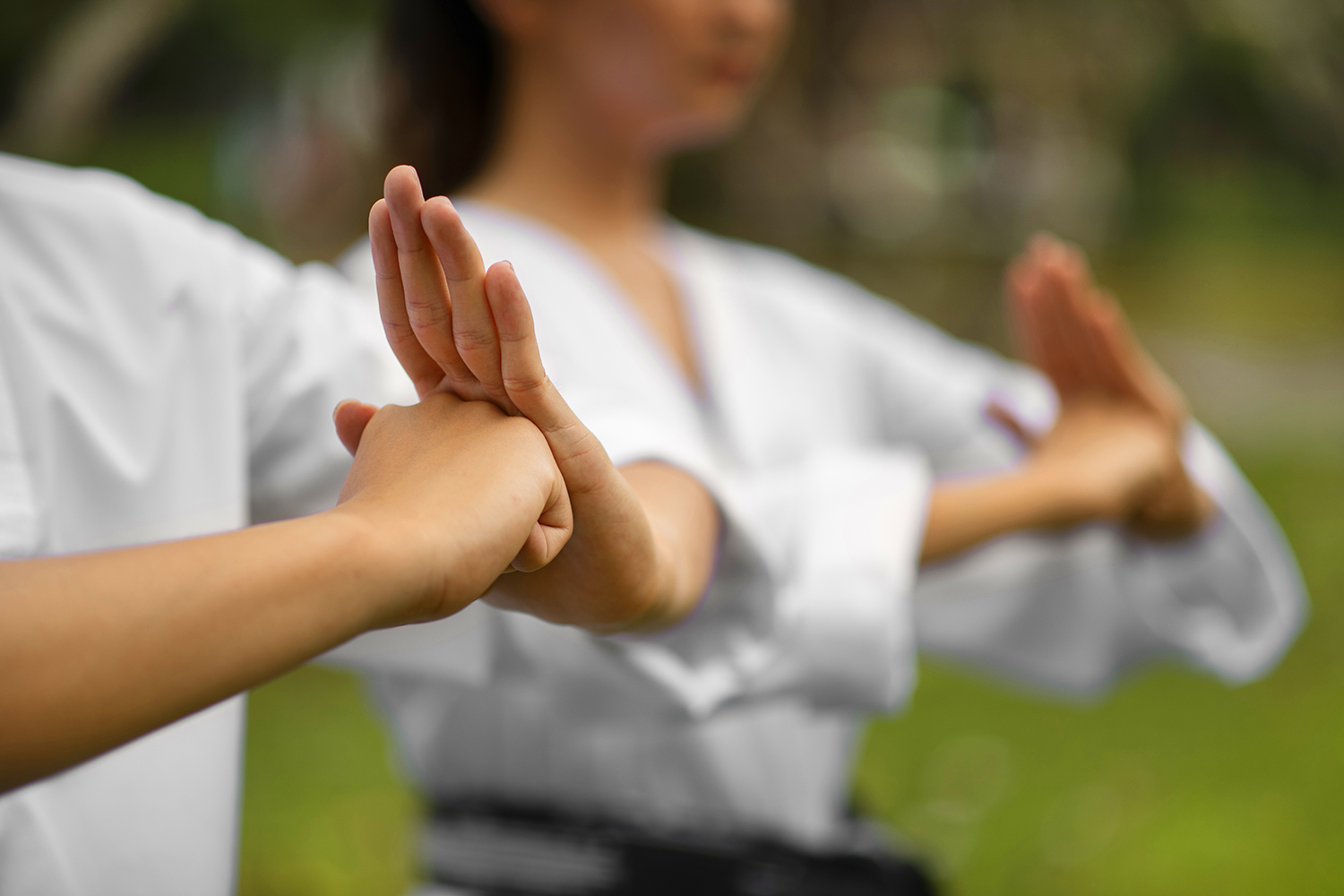 people-showing-taekwondo-hands-gesture